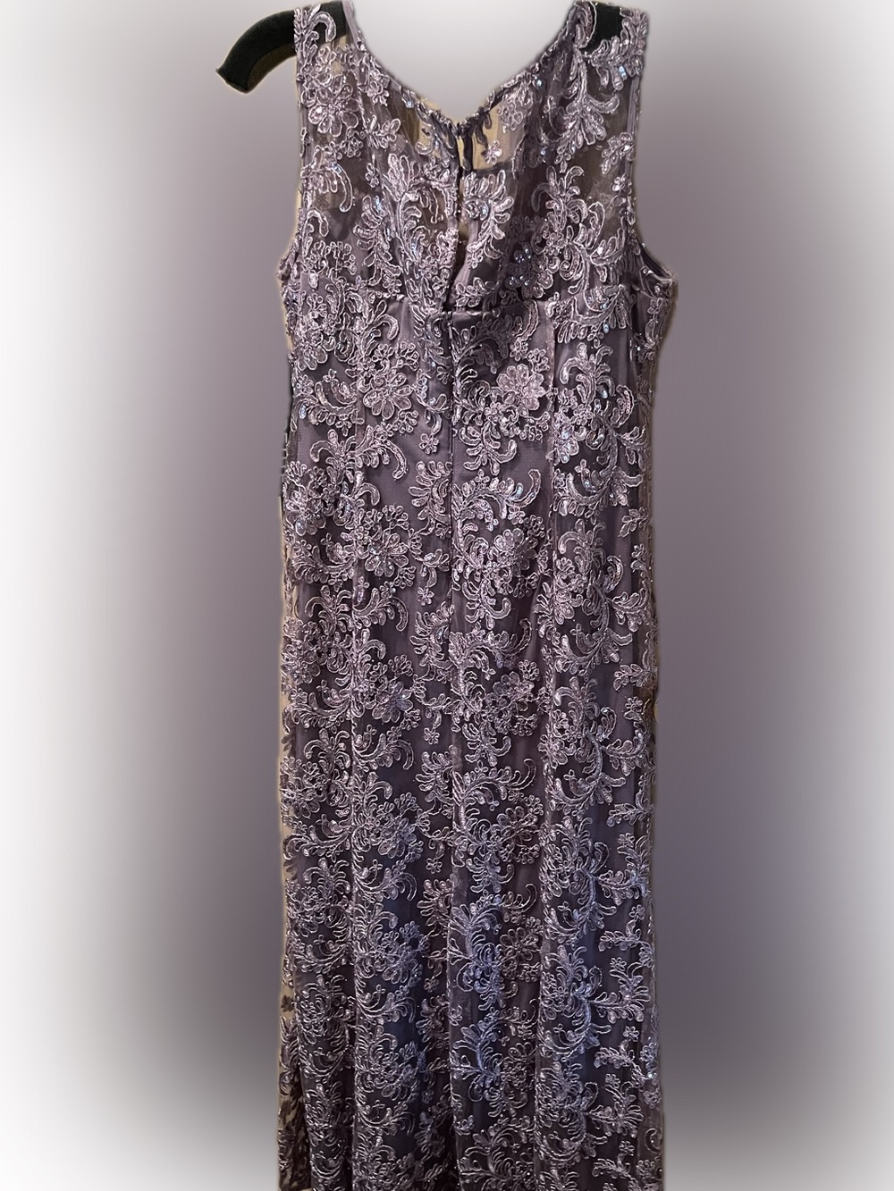NWT Alex Evenings Women's Long Sleeveless Mother of the Bride Dress with Shawl - Picture 5 of 10